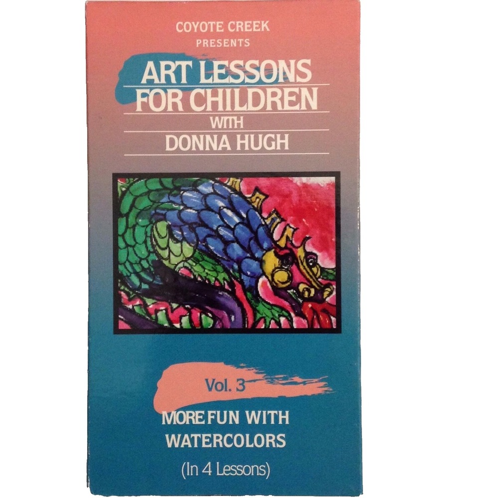 Art Lessons For Children Donna Hugh‎ More Fun With Watercolors VHS Homeschool